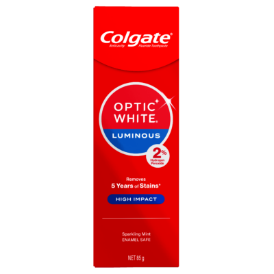 Colgate Optic White Luminous High Impact White Toothpaste Sparkling Mint 85g
