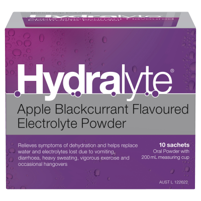 Hydralyte Electrolyte Powder Apple Blackcurrant 10 Pack