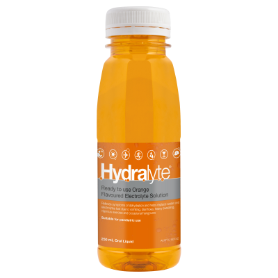 Hydralyte Ready to use Electrolyte Solution Orange 250mL