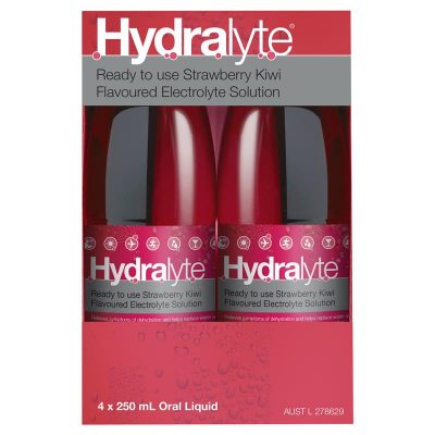 Hydralyte Strawberry & Kiwi 4 x 250mL