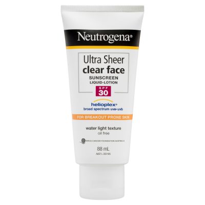 Neutrogena Ultra Sheer Clear Face Sunscreen Liquid-Lotion SPF 30