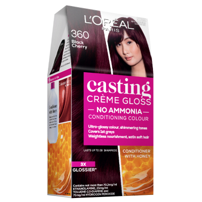 L'Oréal Paris Casting Crème Gloss Semi-Permanent Hair Colour - 360 Black Cherry (Ammonia Free)