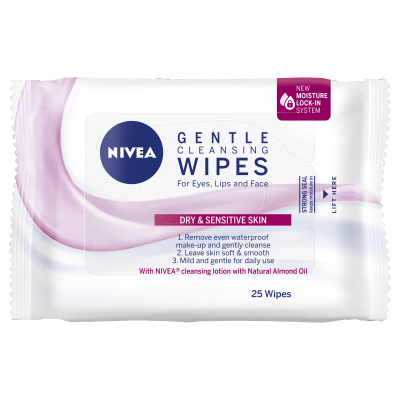 Nivea Daily Essentials Gentle Facial Cleansing Wipes - 25 Pack