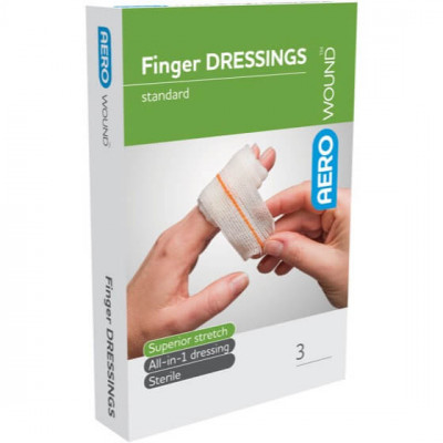 Aero Standard Finger Dressings 4.5cm x 4.5cm 3 pack