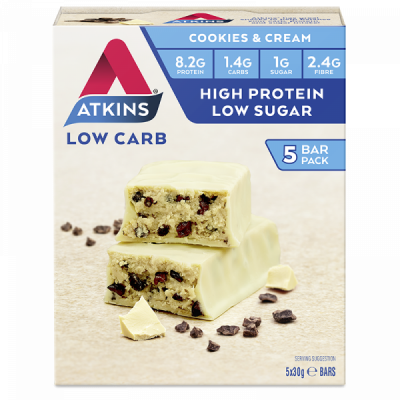 Atkins Advantage Cookies & Cream Bar 5x30g
