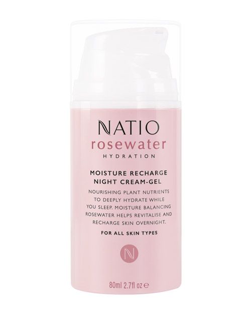 Natio Rosewater Hydration Moisture Recharge Night Cream-Gel - 80ml