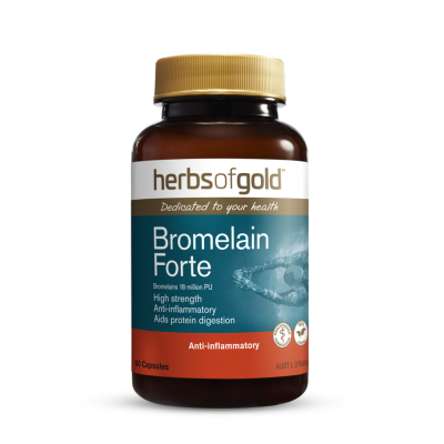 Herbs of Gold Bromelain Forte 60 Vege Capsules