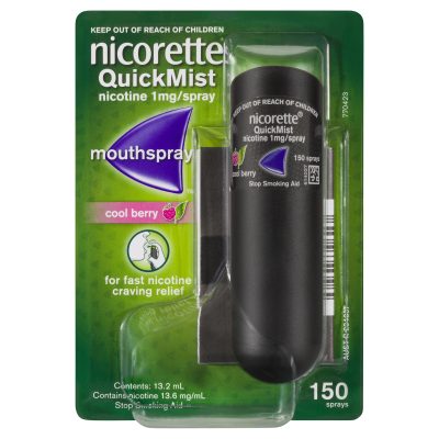 Nicorette Quit Smoking QuickMist Nicotine Mouth Spray Cool Berry