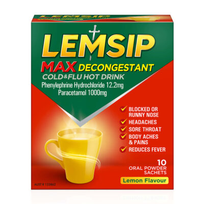 LEMSIP MAX PE DECONGESTANT LEMON 10