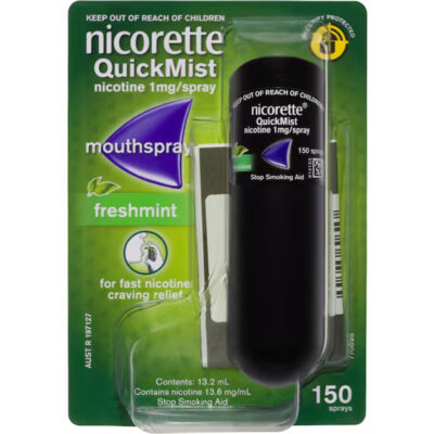 Nicorette Quickmist Mouth Spray Duo Pack - 2 X 150 Sprays (Pack Of 10) Free Shipping