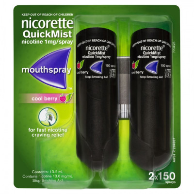 Nicorette QuickMist Mouthspray Cool Berry Duo