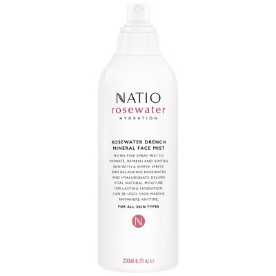 Natio Rosewater Hydration Drench Mineral Face Mist - 200ml