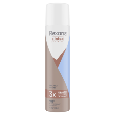 Rexona Clinical Antiperspirant Aerosol deodorant Shower Clean - 180 ml