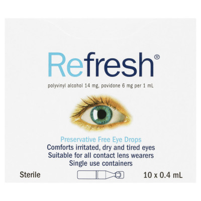 Refresh Preservative Free Eye Drops 10 x 0.4mL