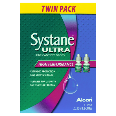 Systane Ultra High Performance Lubricant Eye Drops Twin Pack - 2 x 10mL