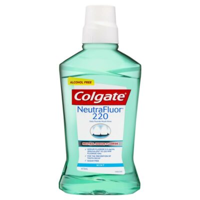 Colgate NeutraFluor 220 Daily Fluoride Alcohol Free Mouthwash Mint 473mL