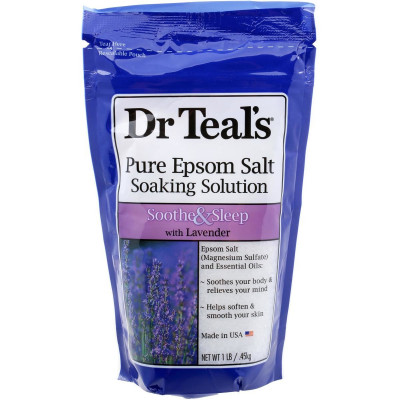 Dr Teal's Soothe & Sleep Pure Epsom Salt Soak with Lavender - 450g