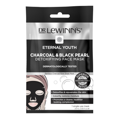 Dr Lewinns Eternal Youth Charcoal & Black Pearl Detoxifying Face Mask - 1 pack
