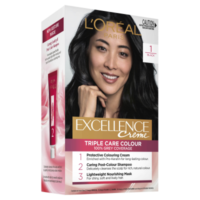 L'Oréal Paris Excellence Crème Permanent Hair Colour - 1 Black