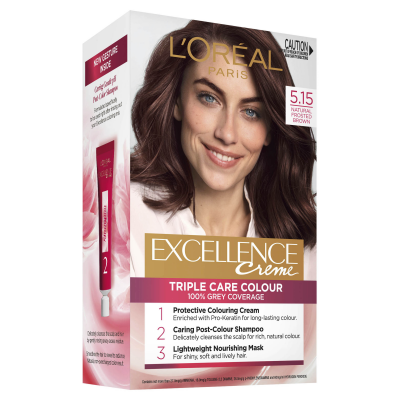 L'Oréal Paris Excellence Crème Permanent Hair Colour - 5.15 Natural Frosted Brown