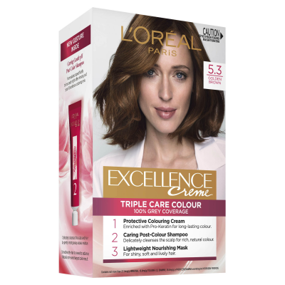 L'Oréal Paris Excellence Crème Permanent Hair Colour - 5.3 Golden Brown