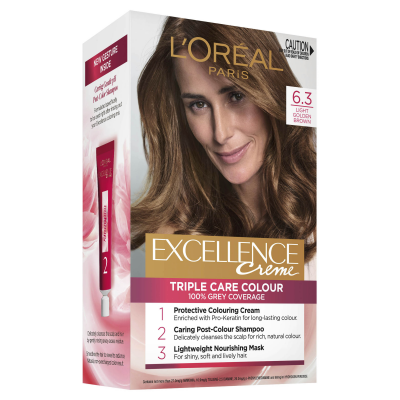 L'Oréal Paris Excellence Crème Permanent Hair Colour - 6.3 Light Golden Brown