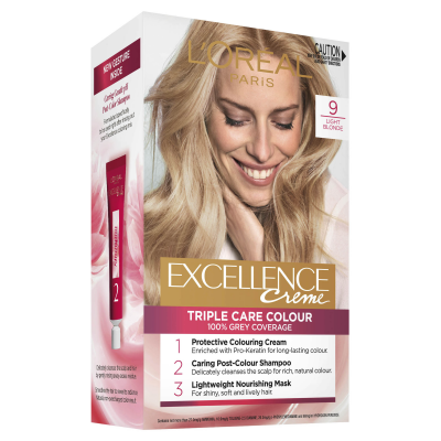 L'Oréal Paris Excellence Crème Permanent Hair Colour - 9 Light Blonde