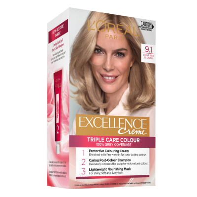 L'Oréal Paris Excellence Crème Permanent Hair Colour - 9.1 Light Ash Blonde