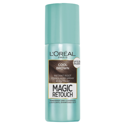 L'Oréal Paris Magic Retouch Temporary Root Concealer Spray - Cool Brown (Instant Grey Hair Coverage)