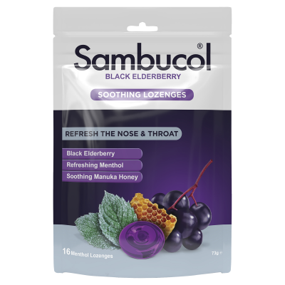 Sambucol Soothing Relief Nose & Throat Lozenge - 16 Pack