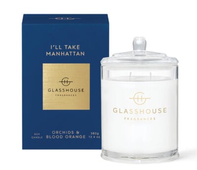 GLASSHOUSE FRAGRANCES I'll Take Manhattan 380g Triple Scented Soy Candle