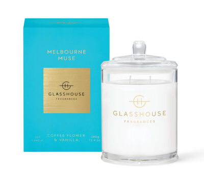 GLASSHOUSE FRAGRANCES Melbourne Muse 380g Triple Scented Soy Candle
