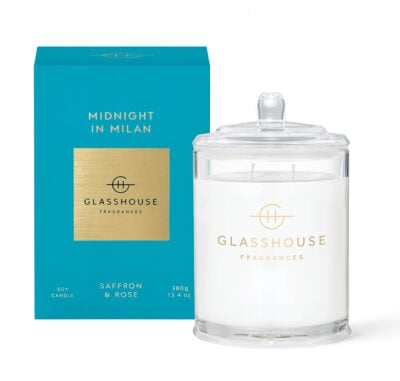GLASSHOUSE FRAGRANCES Midnight In Milan 380g Triple Scented Soy Candle