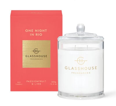 GLASSHOUSE FRAGRANCES One Night In Rio 380g Triple Scented Soy Candle