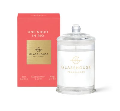 GLASSHOUSE FRAGRANCES One Night In Rio 60g Triple Scented Soy Candle