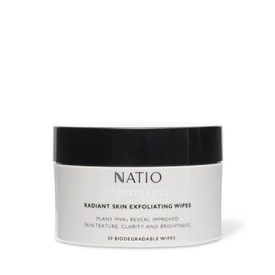 Natio Radiant Skin Exfoliating Wipes