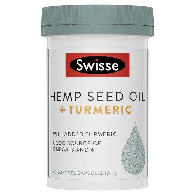 Swisse Hemp Seed Oil + Turmeric - 60 Capsules