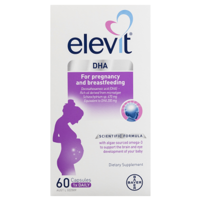 Elevit DHA For Pregnancy and Breastfeeding capsules 60 pack