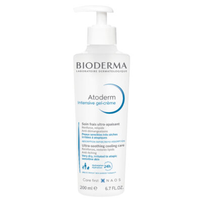 BIODERMA Atoderm Intensive Gel-Crème Quick-Absorbing Lightweight Moisturiser for Dry Skin 200ml
