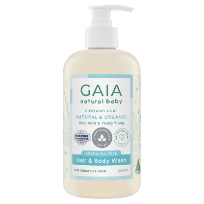 GAIA Natural Baby Hair & Body Wash 500mL