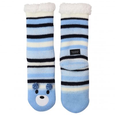 Bear Stripe Slipper Socks