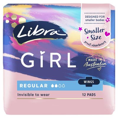 Libra Girl Pads Regular Wing 12 Pack