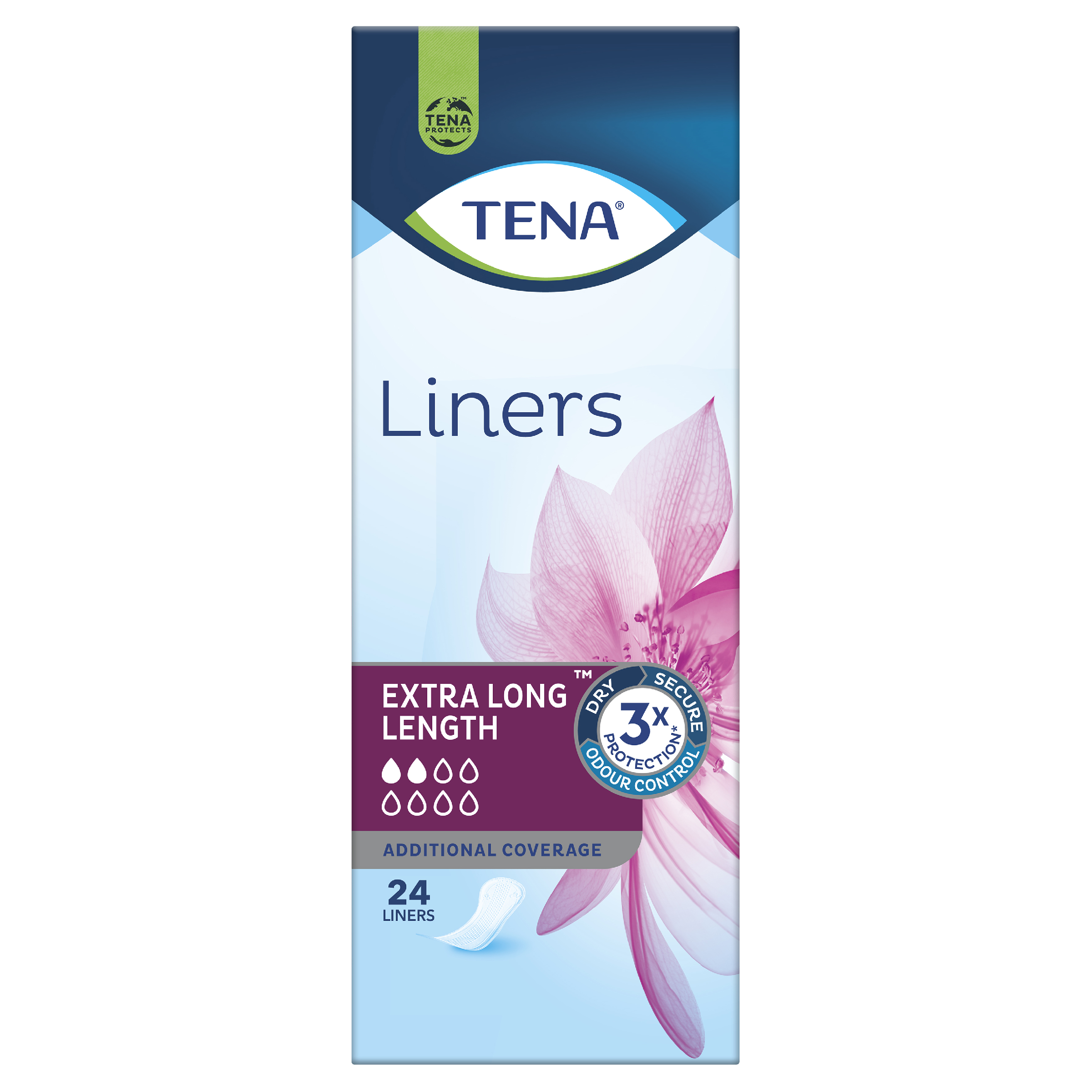 Tena Extra Long Length Liner 24 pack - National Pharmacies