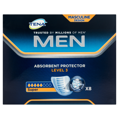 Tena Men Absorbent Protector Level 3 Super 8 Pack