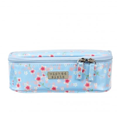 Wicked Sista Ditsy Floral Blue Rectangular Brush Bag
