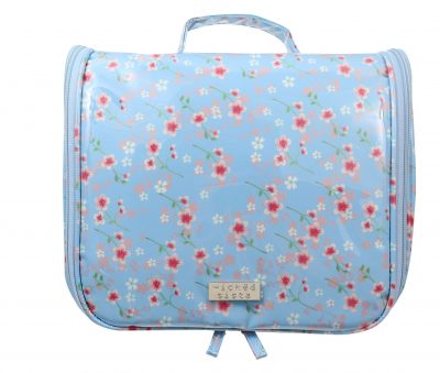 Wicked Sista Ditsy Floral Blue Travel Bag With Hook