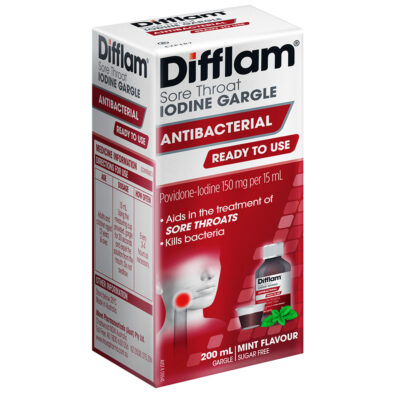 DIFFLAM RTU IODINE GARGLE FRESH MINT 200ML