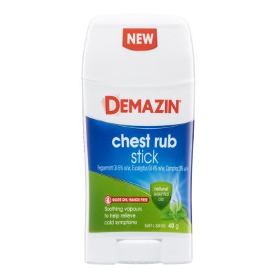 Demazin Chest Rub Stick Natural Essential Oils 40g