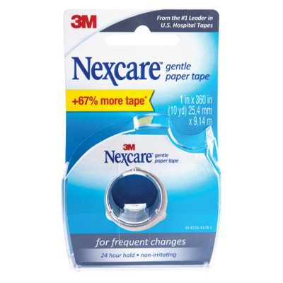 Nexcare Gentle Paper Tape With Dispenser 25.4mm x 9.14m