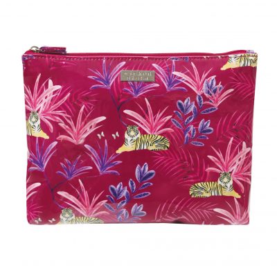 TIGER EXTRA LARGE FLAT COSMETIC BAG